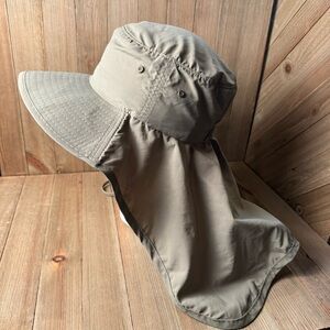 DPC Dorfman Pacific Co Nylon Fishing Sun Hat with Neck Flap sm/med green outdoor